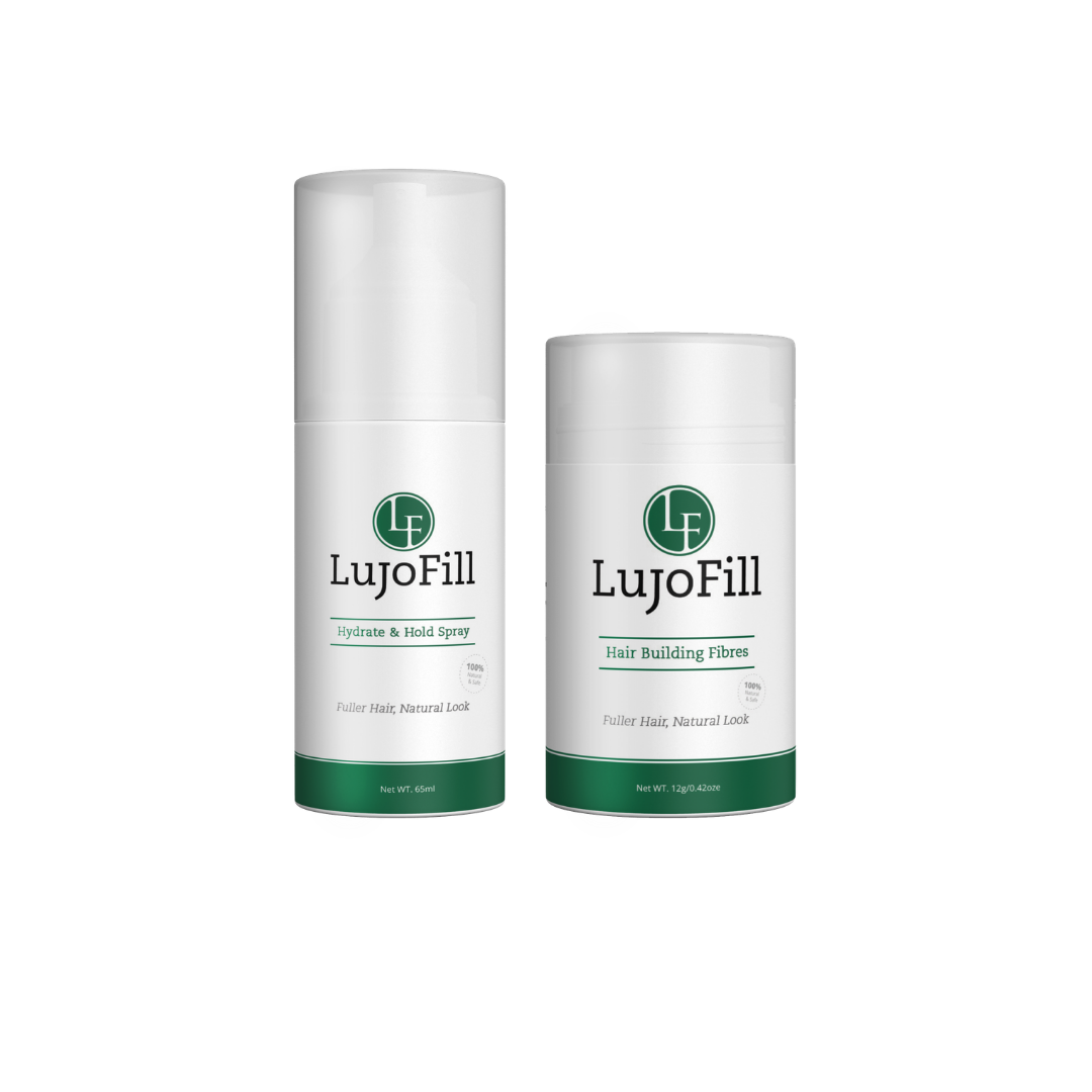 LujoFill Hair Fibres and Hydrate Hold Spray bundle