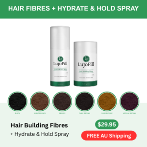 LujoFill Hair Fibres + Hold Spray Bundle